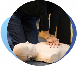 Women attending CPR classes BLS